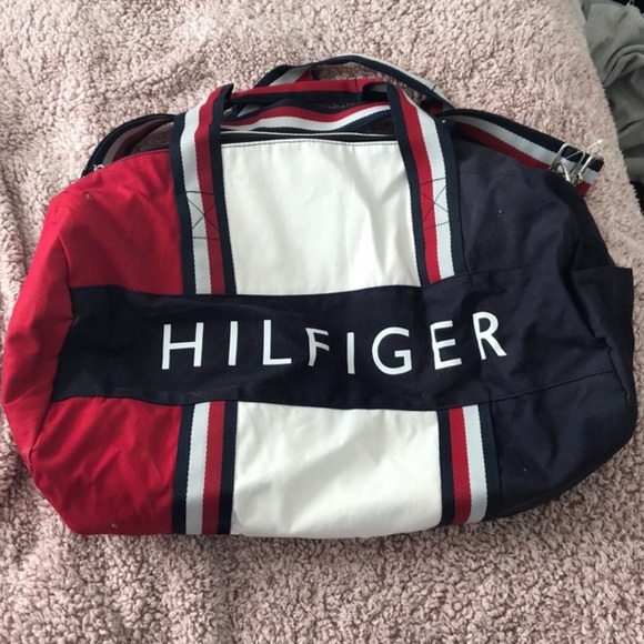 Tommy Hilfiger Red and blue Men's Bag Duffel Bags